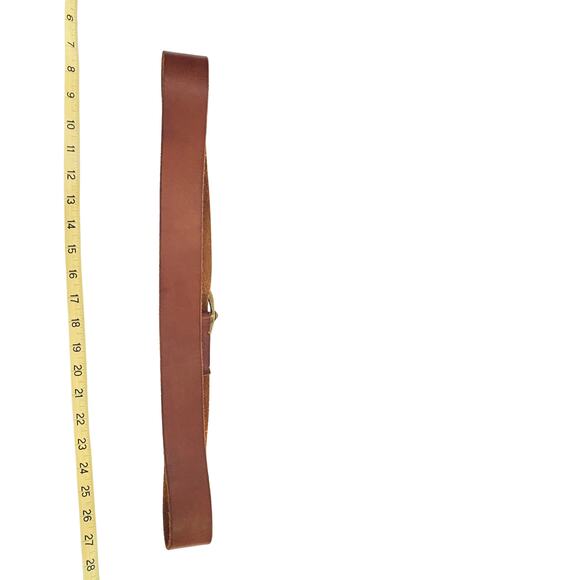 Ralph Lauren Tan Leather Belt with Brass Buckle Size 34 Classic Style